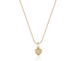 Pingente Coração Amor Delicado Em Ouro 18k P110 Pingente Coração Amor Delicado Em Ouro 18k P110