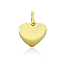 Pingente Coração Bojudo 2,5 cm Em Ouro 18k