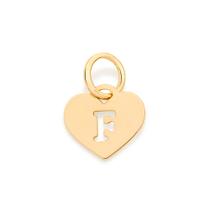 Pingente coração com letra folheado Letra f 542392 Rommanel