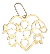 Pingente Coração Meninho E Meninha Ouro 18k 750. Presente! D Dourado Pingente Coração Meninho E Meninha Ouro 18k 750. Presente! D Dourado