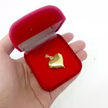 Pingente Coração Pequeno Folheado A Ouro 18k