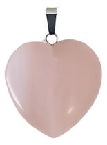 Pingente Coração Quartzo Rosa Pedra Natural Love Pingente Coração Quartzo Rosa Pedra Natural Love