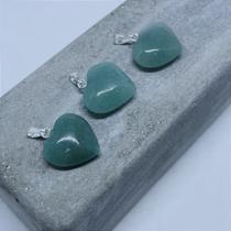 Pingente coração quartzo verde - saúde - prata 950 Pingente coração quartzo verde - saúde - prata 950