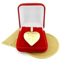 Pingente Coração Relicário 2cm Banhado Ouro 18K Pi123