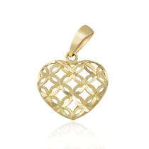 Pingente Coração Vazado 1,9 cm em Ouro 18K Pingente Coração Vazado 1,9 cm em Ouro 18K