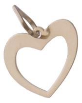 Pingente Coração Vazado G Ouro 18k 750. Presente Com Amor!