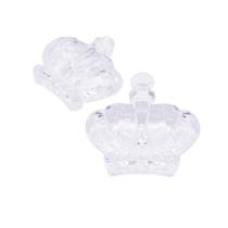 Pingente Coroa Acrílico Transparente 44mm 5pçs 70g