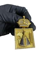 Pingente coroa nossa senhora g - banhado a ouro 18k