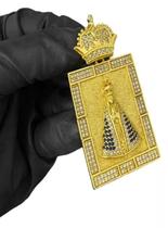 Pingente Coroa Nossa Senhora Quadrado (G) - Banhado A Ouro