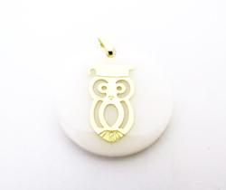 Pingente Coruja Professora Folheado A Ouro 18k Pingente Coruja Professora Folheado A Ouro 18k