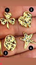 Pingente Cravejado de Zircônia em Ouro 18k - 01 Unidade