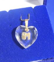 Pingente Cristal Letra M Peso 2.40 Gramas 18mm Apenas Letra M Pingente Cristal Letra M Peso 2.40 Gramas 18mm Apenas Letra M
