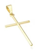 Pingente Crucifixo Agulha (2,6cmX1,6cm) (Banho Ouro*) Unissex, Religioso Pingente Crucifixo Agulha (2,6cmX1,6cm) (Banho Ouro*) Unissex, Religioso