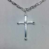 Pingente Crucifixo Amarrado Em Prata 925 37x20mm Italiano