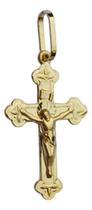 Pingente Crucifixo Fosco Médio Ouro 18k