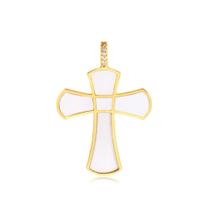 Pingente Crucifixo Madre Pérola Folheado A Ouro 18k Pingente Crucifixo Madre Pérola Folheado A Ouro 18k