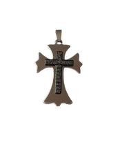 Pingente Crucifixo Niquelado 42mm com Oração do Pai Nosso Pingente Crucifixo Niquelado 42mm com Oração do Pai Nosso