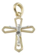Pingente Crucifixo Ouro 18k 750 Diamantado Jesus Fé Proteção Pingente Crucifixo Ouro 18k 750 Diamantado Jesus Fé Proteção