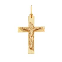 Pingente Crucifixo Pai Nosso Masculino Ouro 18k (750) 31 MM