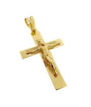 Pingente Crucifixo Pai Nosso Masculino Ouro 18k (750) 35 MM