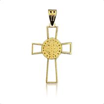 Pingente Crucifixo São Bento Ouro 18k 750