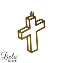 Pingente cruz 3cm ouro 18k Pingente cruz 3cm ouro 18k