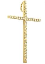 Pingente cruz cravejada de ouro18k Pingente cruz cravejada de ouro18k