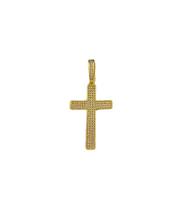 Pingente cruz cravejada m - banhado a ouro 18k Pingente cruz cravejada m - banhado a ouro 18k