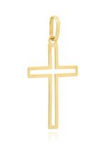 Pingente Cruz Crucifixo Em Ouro 18k Vazado Pingente Cruz Crucifixo Em Ouro 18k Vazado