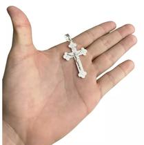 Pingente cruz crucifixo jesus cristo - banhado a prata 925