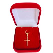 Pingente Cruz Crucifixo P Folheada a Ouro 18k Semijoia + Garantia e Caixinha Pingente Cruz Crucifixo P Folheada a Ouro 18k Semijoia + Garantia e Caixinha