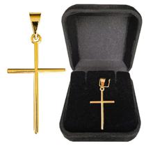 Pingente Cruz Crucifixo Para Corrente Semijoia Folheada a Ouro 18k Pingente Cruz Crucifixo Para Corrente Semijoia Folheada a Ouro 18k