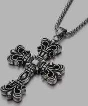 Pingente cruz Crucifixo vazada Sagrada Devoto Fiel acompanha corrente Pingente cruz Crucifixo vazada Sagrada Devoto Fiel acompanha corrente