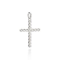 Pingente cruz de prata 925 BRANCO 840066 Rommanel Pingente cruz de prata 925 BRANCO 840066 Rommanel