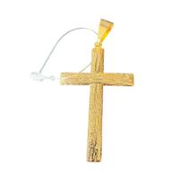 Pingente Cruz Efeito Madeira - Banhado A Ouro 18K Pingente Cruz Efeito Madeira - Banhado A Ouro 18K