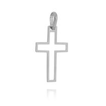 Pingente Cruz Grossa Vazada de Aço Inox