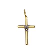 Pingente Cruz Manto 3,5 cm Em Ouro Branco 18k Pingente Cruz Manto 3,5 cm Em Ouro Branco 18k