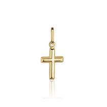 Pingente Cruz Mini Gordinha em Ouro 18k 12mm