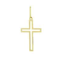 Pingente Cruz Ouro 18 K 1.90 Gramas 30 mm