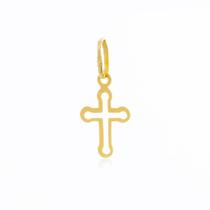 Pingente Cruz Ouro 18k Mini Vazada Pingente Cruz Ouro 18k Mini Vazada