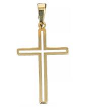 Pingente Cruz Ouro18 Kilates Peso 2.50 Gramas 20 mm