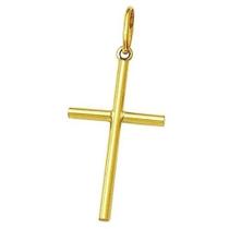 Pingente Cruz Palito Crucifixo Em Ouro 18k 750