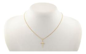 Pingente Cruz Palito Ouro 18k 750 P Certificado De Garantia Pingente Cruz Palito Ouro 18k 750 P Certificado De Garantia