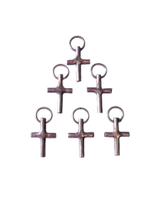 Pingente Cruz Para Traia Peitoral Cabeçada Aço Inox Kit Com 6