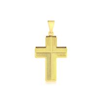 Pingente Cruz Riscada Zircônia Folheado A Ouro 18k Pingente Cruz Riscada Zircônia Folheado A Ouro 18k