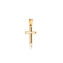 Pingente Cruz Vazada Masculina Dourada Em Aço Inox Pingente Cruz Vazada Masculina Dourada Em Aço Inox