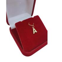 Pingente da Letra A em Ouro 18k - Inicial do Nome
