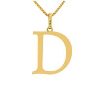 Pingente da Letra D em Ouro 18k - Elegância Personalizada