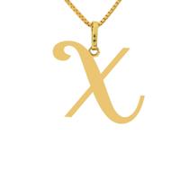 Pingente da Letra X em Ouro 18k 750