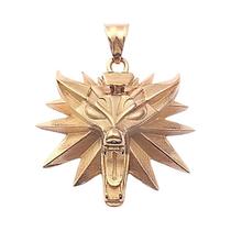 Pingente De Aço Inoxidável Masculino Com 3 Cabeças De Lobo Estilo Retrô Colar Geralt De Rivia